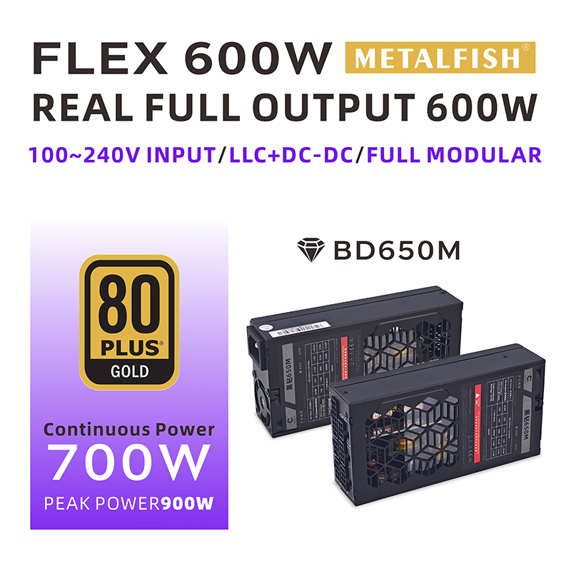 METALFISH Flex 600W モジュラーパワーサプ - Flex Atx Power Supply 600W 1U のレビューと価格